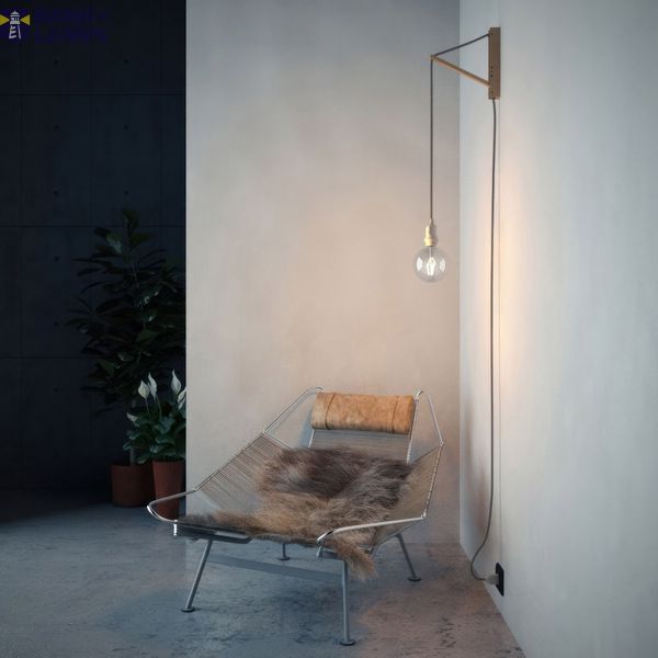 Pinocchio, adjustable wooden wall bracket for pendant lamps image 2