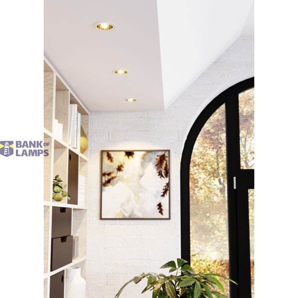 EXUMA DEEP BAFFLE ROUND WHITE/GOLD image 1
