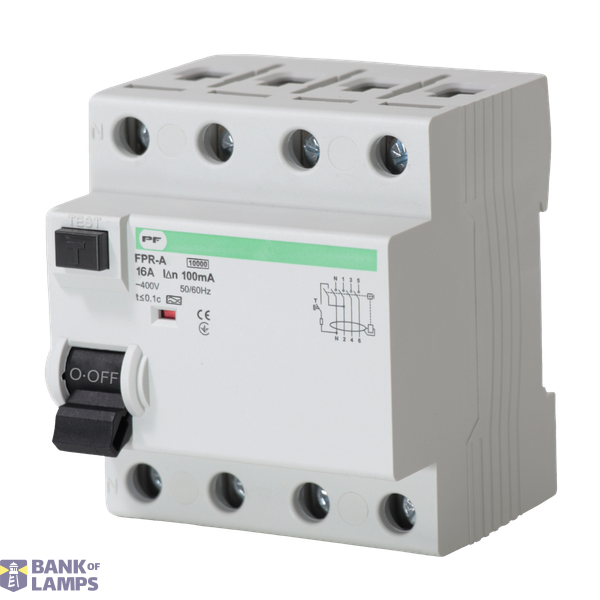 Residual current circuit breaker FPR-A 4P 16A 0,1A A-type image 1