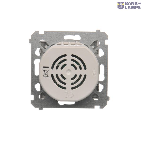 Single switch with indicator light, with indicator light LED not replaceable Color: blue, (module), 10AX, quick connection, Silver matt, metalic image 1