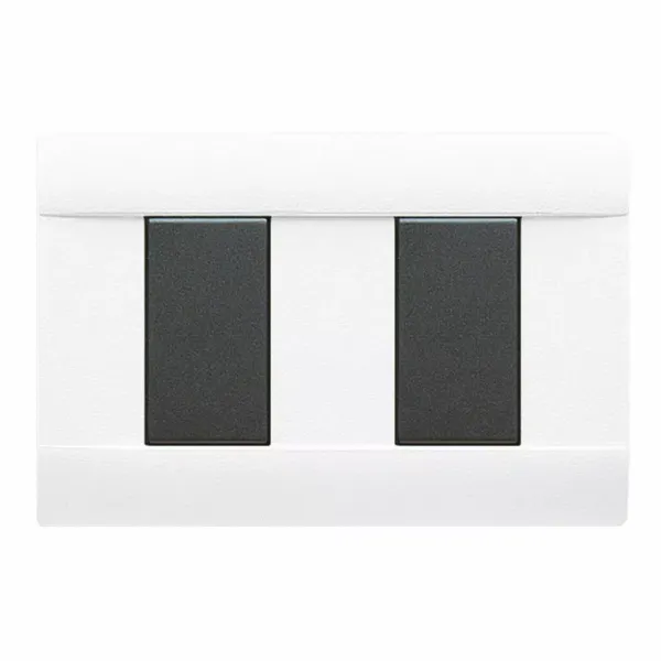 GLOSSY PLATE 2 SEP.GANGS ICE WHITE image 1