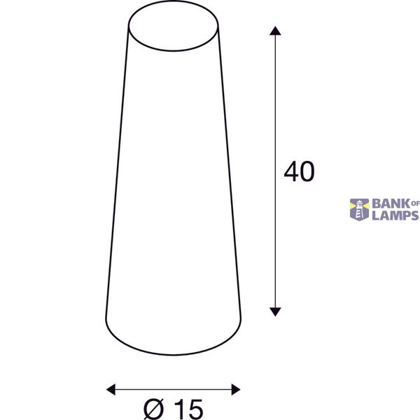 FENDA, lamp shade, conical, white, /H 15/40 cm image 3