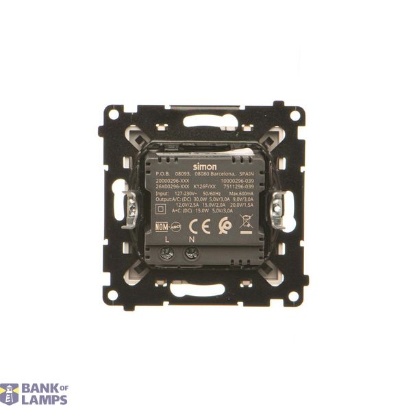 Cover for RTV-SAT aerial socket, white image 1