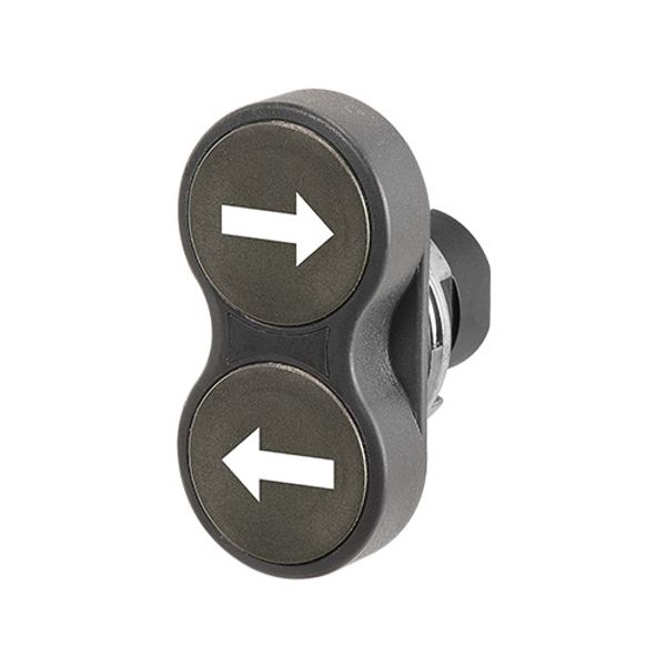 Twin push-button, R.H.-L.H. arrow, black-black image 1