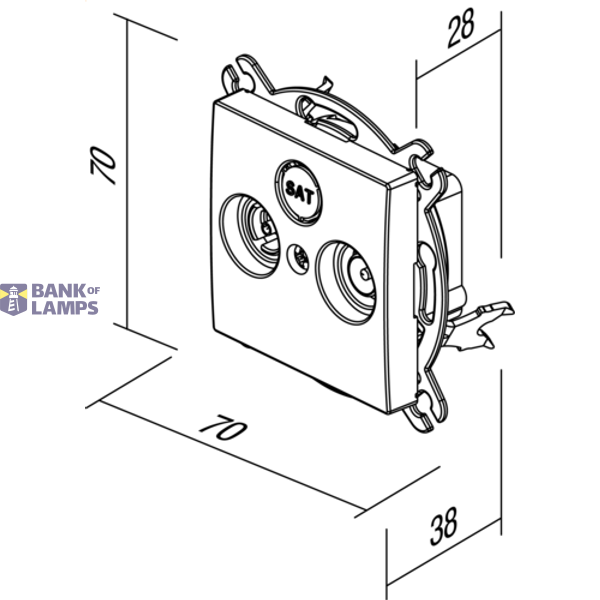 SOCKET TV-R TROUGHPASS 10dB PW XO 4417032 image 4