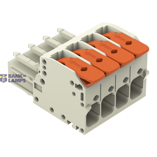 1-conductor female connector lever Push-in CAGE CLAMP® light gray image 2