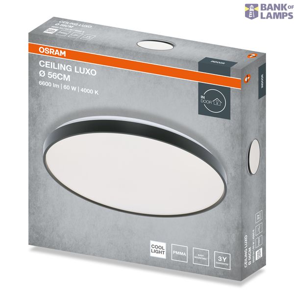 CEILING LUXO 60W 840 IP20 BK OSRAM image 2
