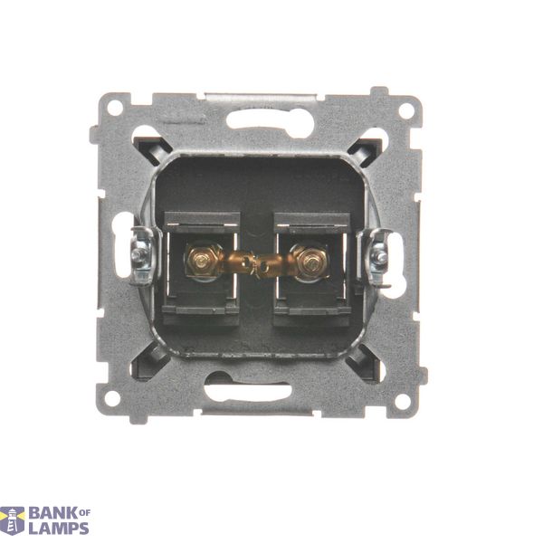 Double intermediate switch with indicator LED light, (module), 10AX, quick connection, Gold matt, metalic image 1