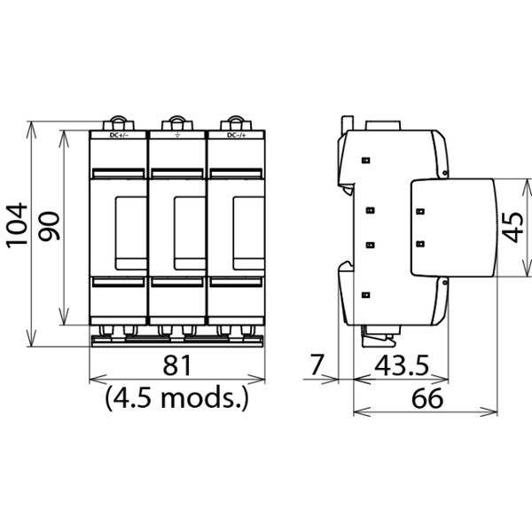 Surge arrester type 2 DEHNguard ME multipole f. PV syst. up to 1500V d image 2