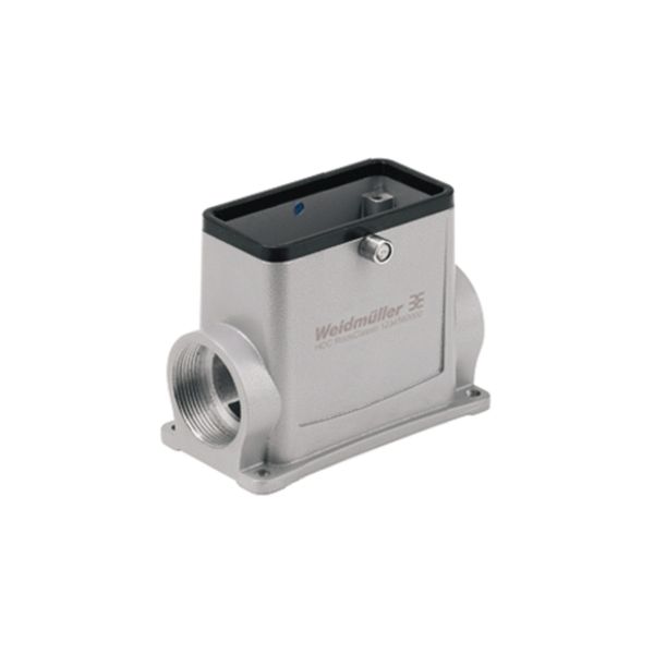 HDC enclosures, Size: 4, Protection degree: IP65, in plugged condition, Base housing, Central locking at the top, high, Size of cable entries: PG 21 image 1