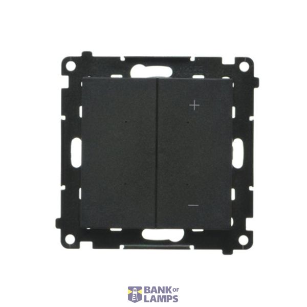 Push dimmer illuminated, black matt image 1