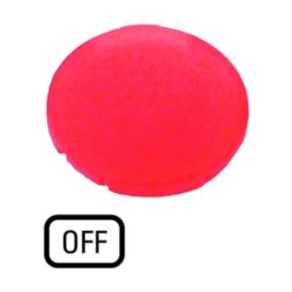 M22-XDL-R-GB5 Button lens, flat red, OFF image 4