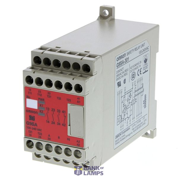 Safety relay unit, 3PST-NO (Category 4) 5 A, SPST-NC aux, 1 or 2 channel input G9SA6018B image 1