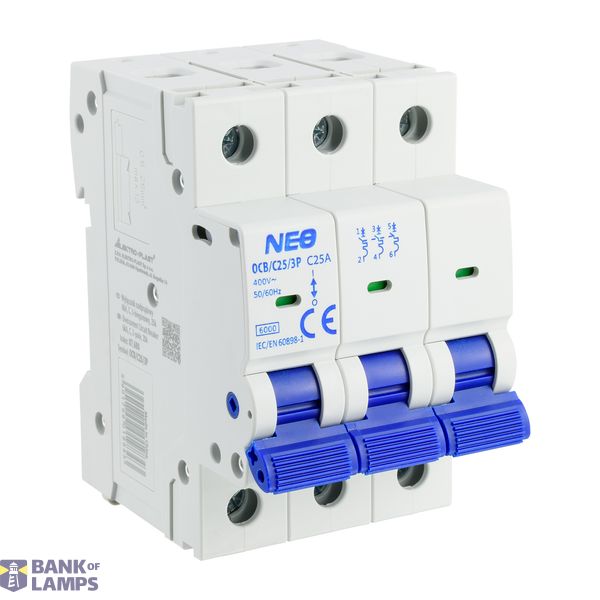 Circuit breaker, 6kA, C, 3-pole, 25A OCB/C25/3P image 1