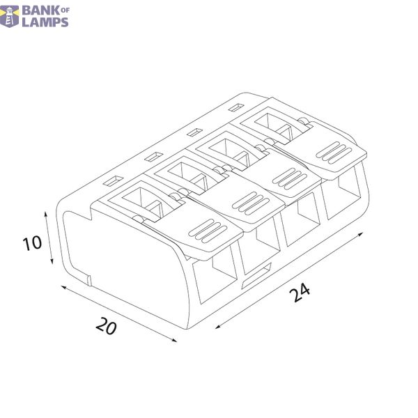 Quick connector CMK-624 450V, 32A, 4x4 mm², no need for terminal stripping image 2