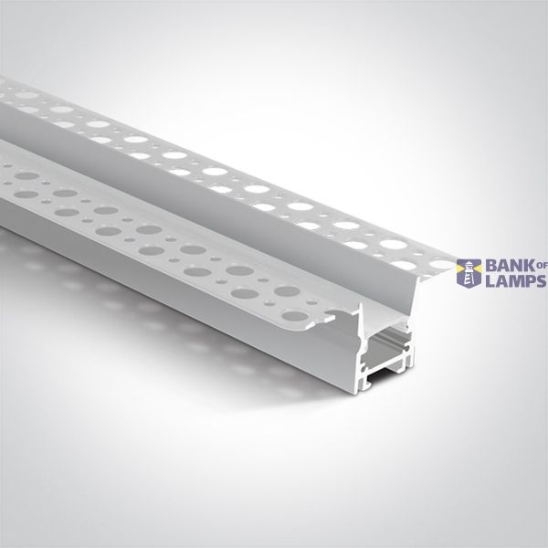 WHITE TRIMLESS PROFILE 2m FOR 12mm STRIPS + PC Opal DIFFUSER DARK LIGHT image 1