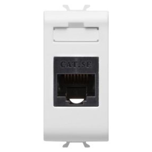 RJ45 SOCKET - CATEGORY 5e - UTP - 1 MODULE - SATIN WHITE - CHORUSMART image 1