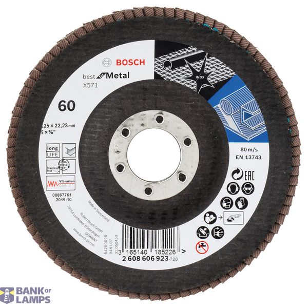 PRO Metal X571 Flap Disc Angled Version Fiber for Small Angle Grinders image 1