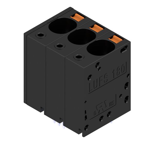 Printed circuit board terminals, 10.00 mm, Number of poles: 3, 180°, Solder pin length (l): 5 mm, tinned, black, PUSH IN with actuator, Clamping range, max. : 16 mm², Box image 3