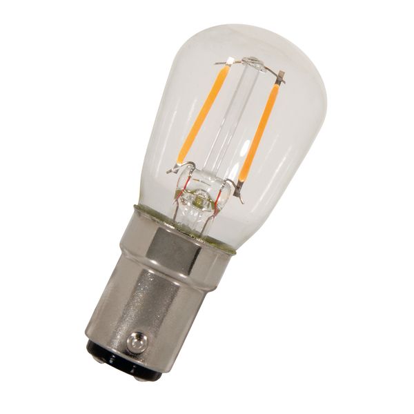 LED Filament P26X58 Ba15d 240V 1W 2700K Clear image 1