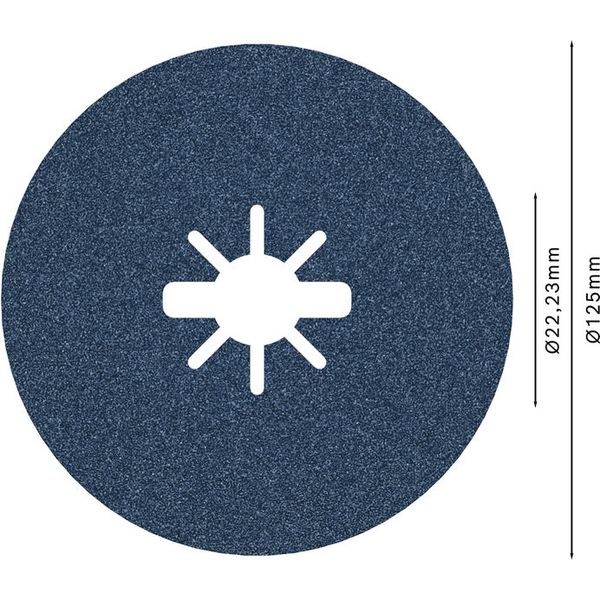 X-LOCK Fibre sanding discs, Ø125mm, G 100, R574, Best for Metal, 1pcs image 3