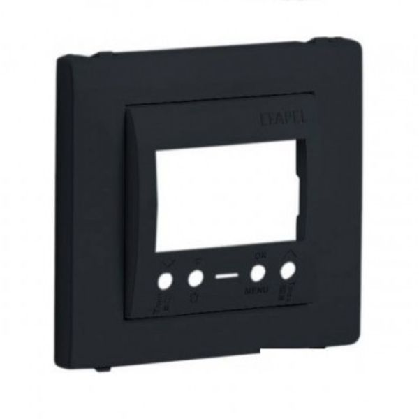 COVER PLATE F/MULTIF CHRONOTHERMOSTAT BLACK image 1