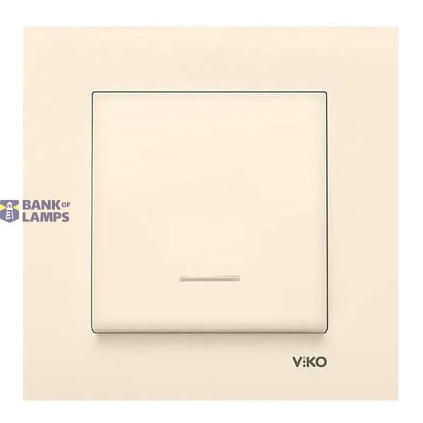 Linnera-Rollina Q C Illuminated Switch Beige image 1