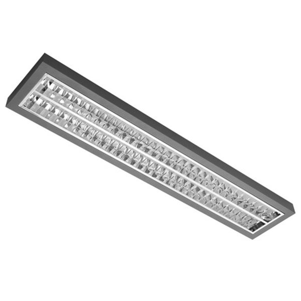 MODUS AREL6000, 2x LED, 1545mm,  bright AL louvre , pendant direct/indirect, LED 830, NONSELV 350mA 1-10V dimable, white image 1