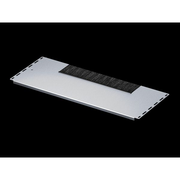 Gland plate module, one-piece, with brush strip, Vented, 800 mm image 1