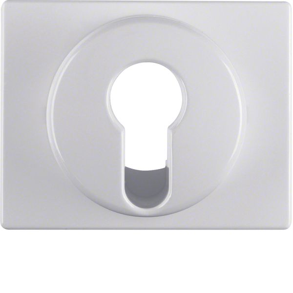 Centre plate for key switch/key push-button, arsys, p. white glossy image 1