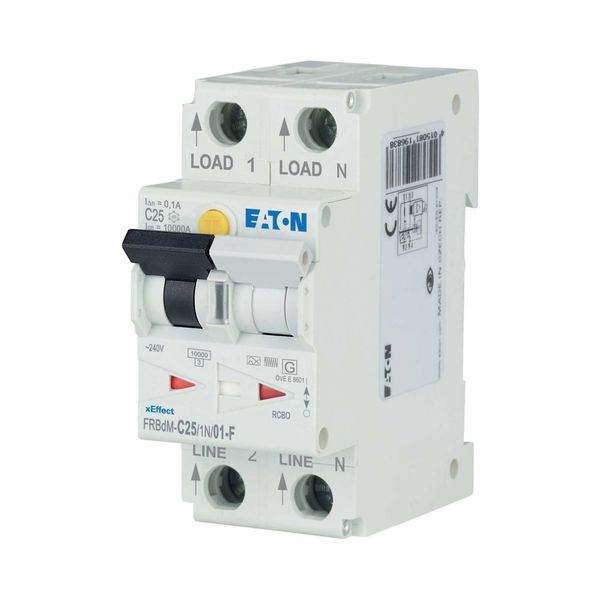 Digital RCD/MCB combination, 25 A, 100 mA, MCB trip characteristic: C, 1p+N, RCD trip characteristic: F image 7