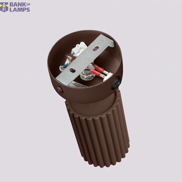 Wall lamp KARBON brown with a switch image 8