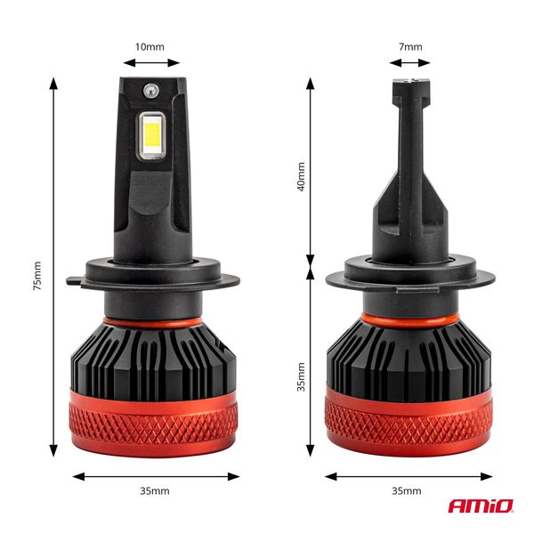 LED Headlights X3 Series H7/H18 AMiO-02980 image 1