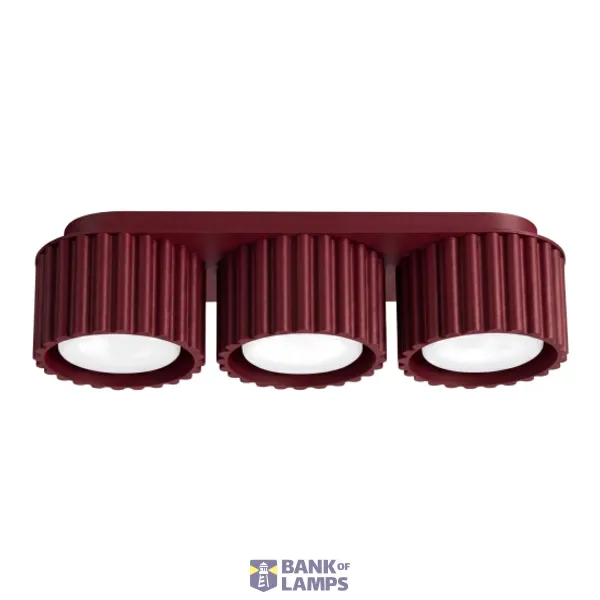 Ceiling lamp AURA 3 burgundy Gx53 image 1