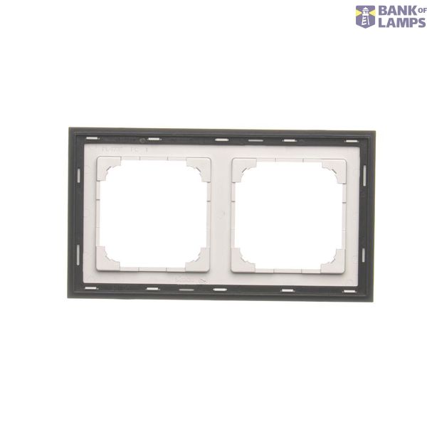 Double computer socket RJ45 category 6, black matt image 1