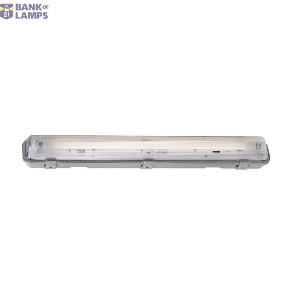 Works IP65 1x18W | Batten Light Fitting | Grey image 1