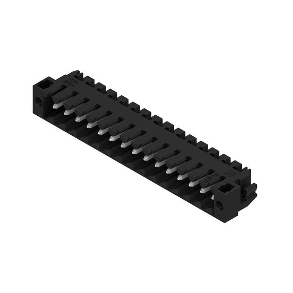 PCB plug-in connector, male header, Solder flange, THT/THR solder connection, 3.50 mm, Number of poles: 15, 90°, Solder pin length (l): 1.5 mm, tinned, black, Box image 2