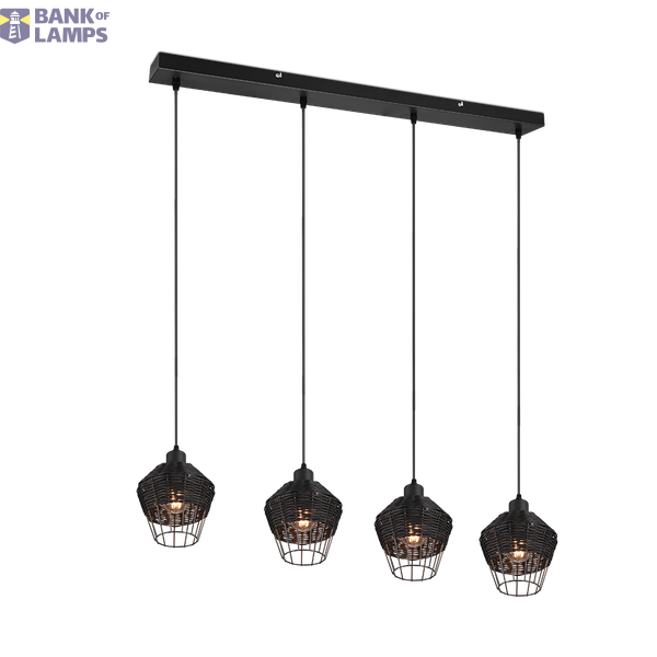 Borka pendant 4-pc E27 black image 1