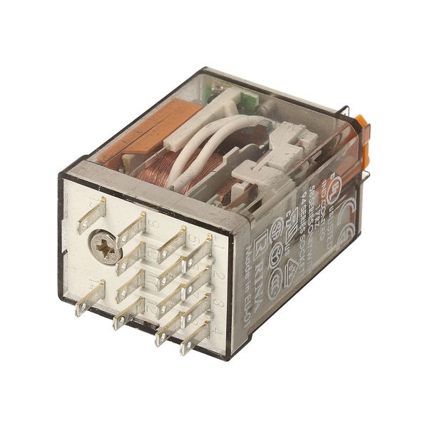 General purpose Rel. 4CO 7A/12VAC/Agni/Test button/LED/Mech.ind. (55.34.8.012.0054) image 3