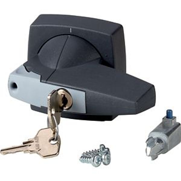 K2DG/C Rotary handle, 8mm, door installation, gray, cylinder lock image 2
