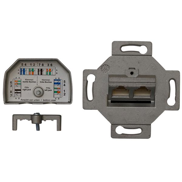 DE-EMBEDDED LINE Data Outlet 2xRJ45 shielded 10GB Class Ea image 4
