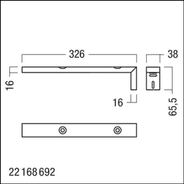 PURE/COMSIGN 150 MS90° ECx bracket SR - Surface-mount bracket image 2
