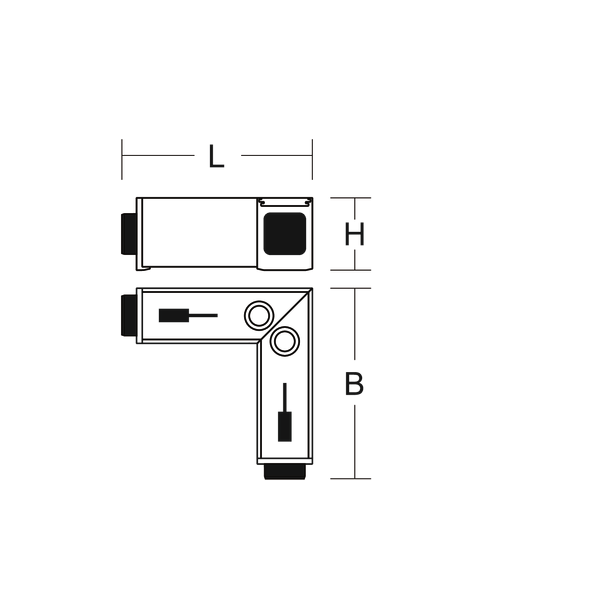 Form connector L 204 B 204 H 76 colour: black 220 - 240 V image 3