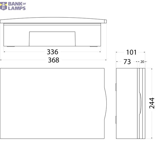 Surface-mounted switchboard KRN-12/B, N+PE, IP40, IK07 image 2