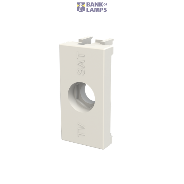 TV outlet cover plate - 1M - White image 2