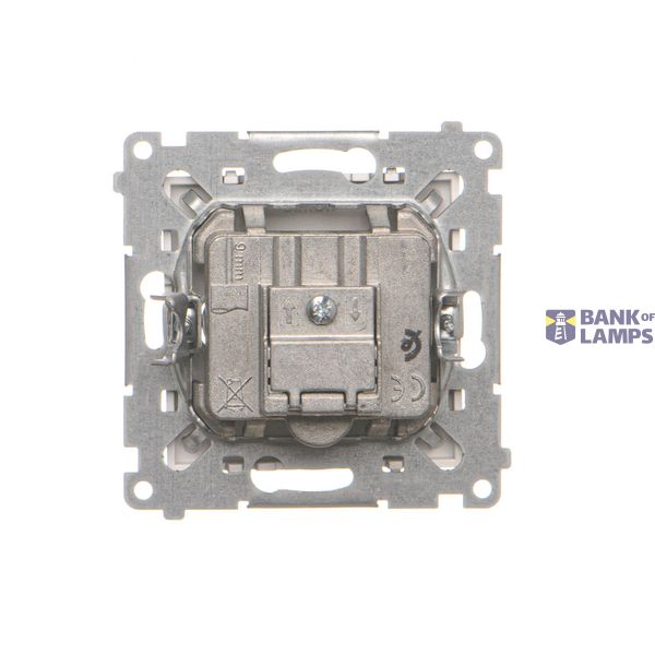 Double socket outlet without earthing, with shutters, Silver matt, metalic, 16A image 2