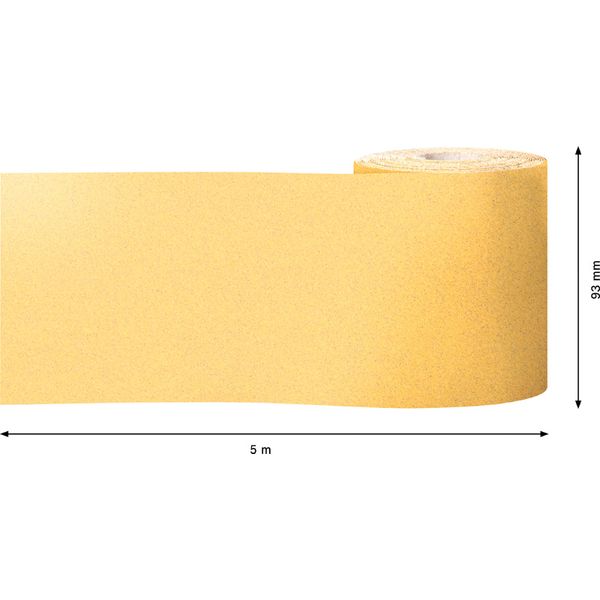 EXPERT C47 Sandpaper Roll for Handsanding 93 mm, 5 m, G 12 image 1