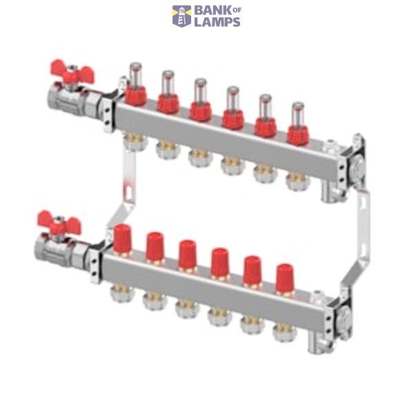 SSM manifold bundle, STAINLESS STEEL, Number of heating manifold connections [loops] [Max]: 6, 6 bar image 1