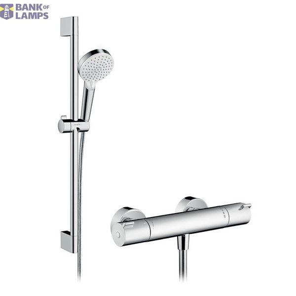 Ecostat 1001 CL shower thermostat with Crometta Vario shower set 65cm image 1