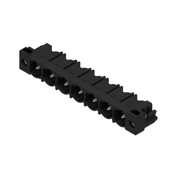 PCB plug-in connector, male header, Solder flange, THT solder connection, 7.62 mm, Number of poles: 7, 90°, Solder pin length (l): 3.2 mm, tinned, black, Box image 2